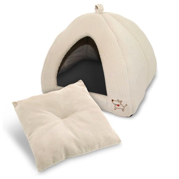 NEW Dog House Bed Mat Tent Indoor Soft Plush for Small, Medium Dogs (or Cats!) - Picture 2 of 3